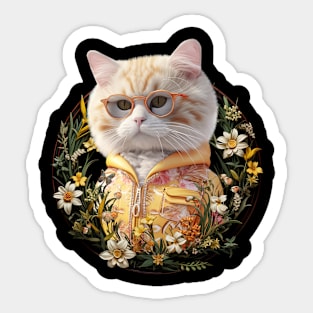 Cat Spring Time 4 Sticker